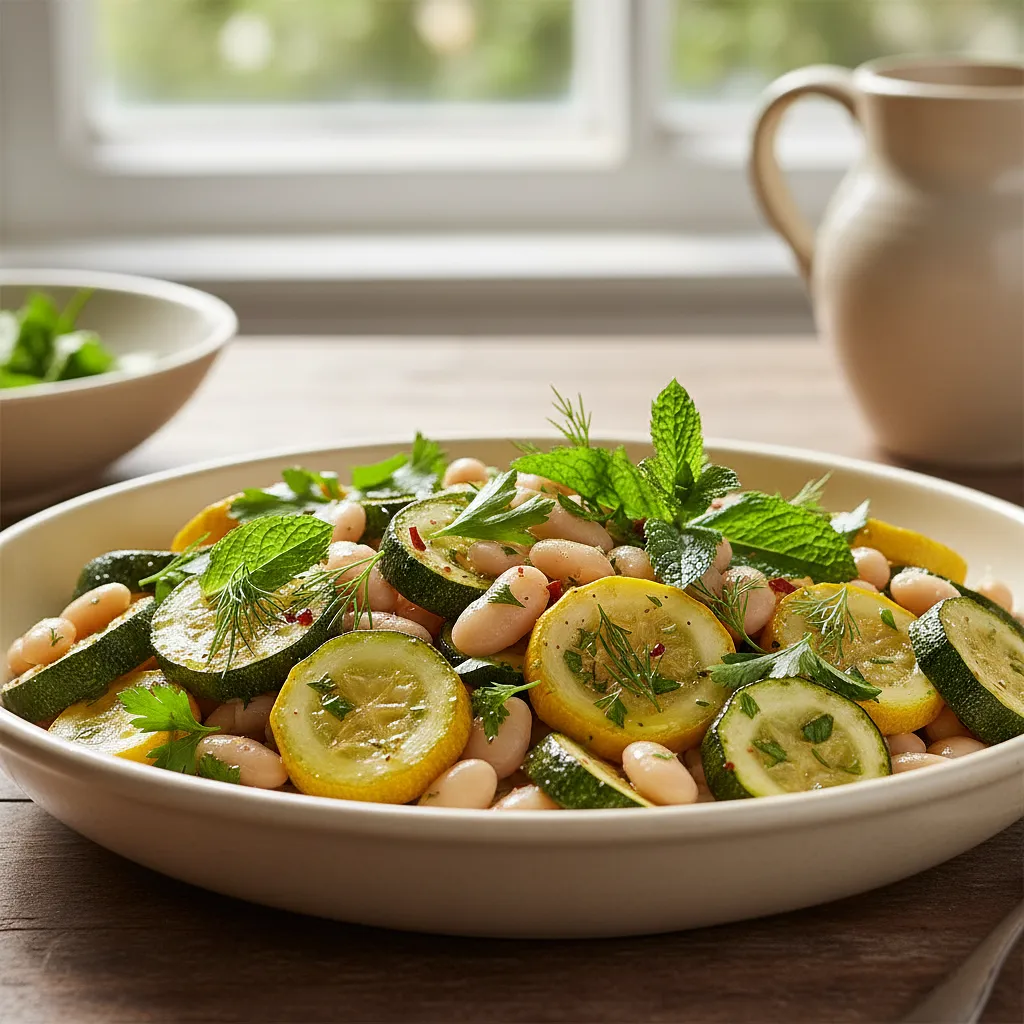 Sunny Zucchini with White Beans and Herbs - photo 1