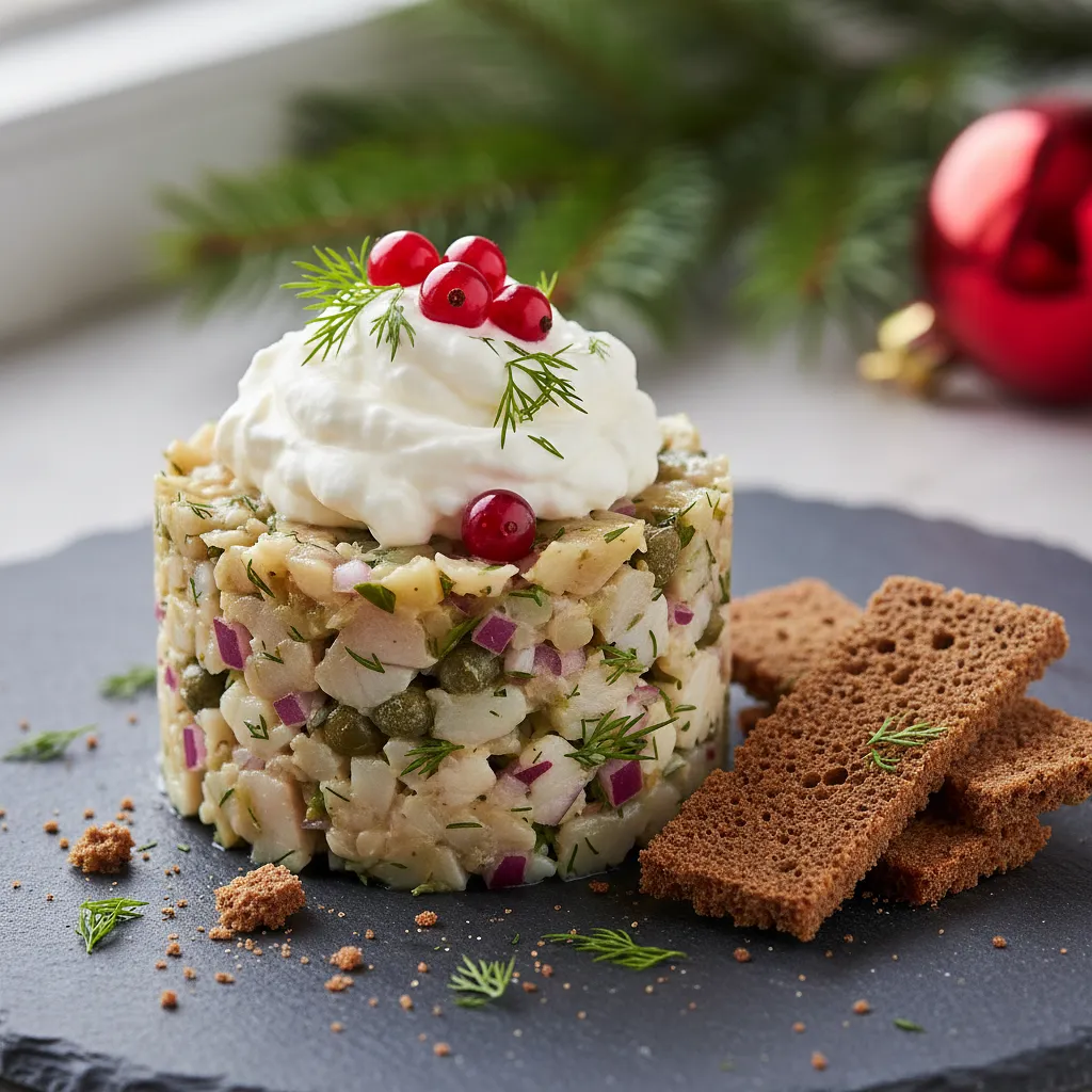 Kashubian Herring Tartare with Pumpernickel and Horseradish Mousse - photo 1