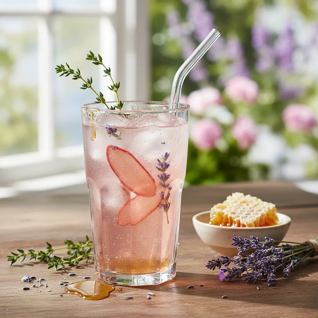 Rhubarb-Lavender Lemonade with Honey and Thyme - photo 1