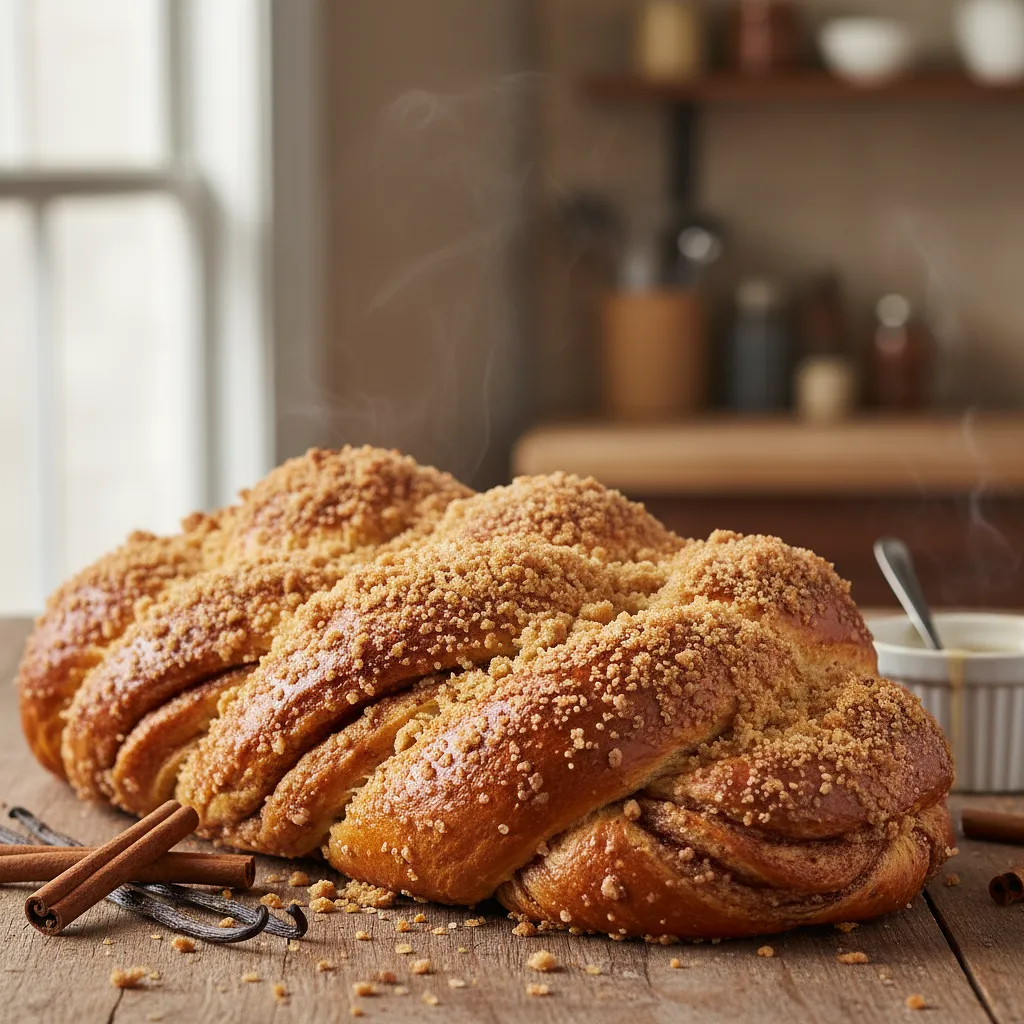 Vanilla-Cinnamon Challah with Crumble - photo 1