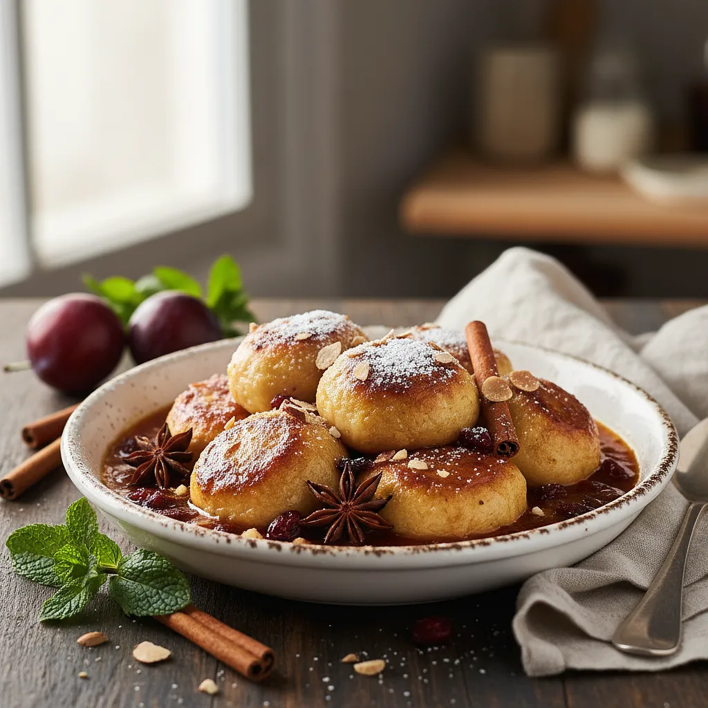 Plum Dumplings - Czech Potato Dumplings with Plums in Spicy Sauce - photo 1