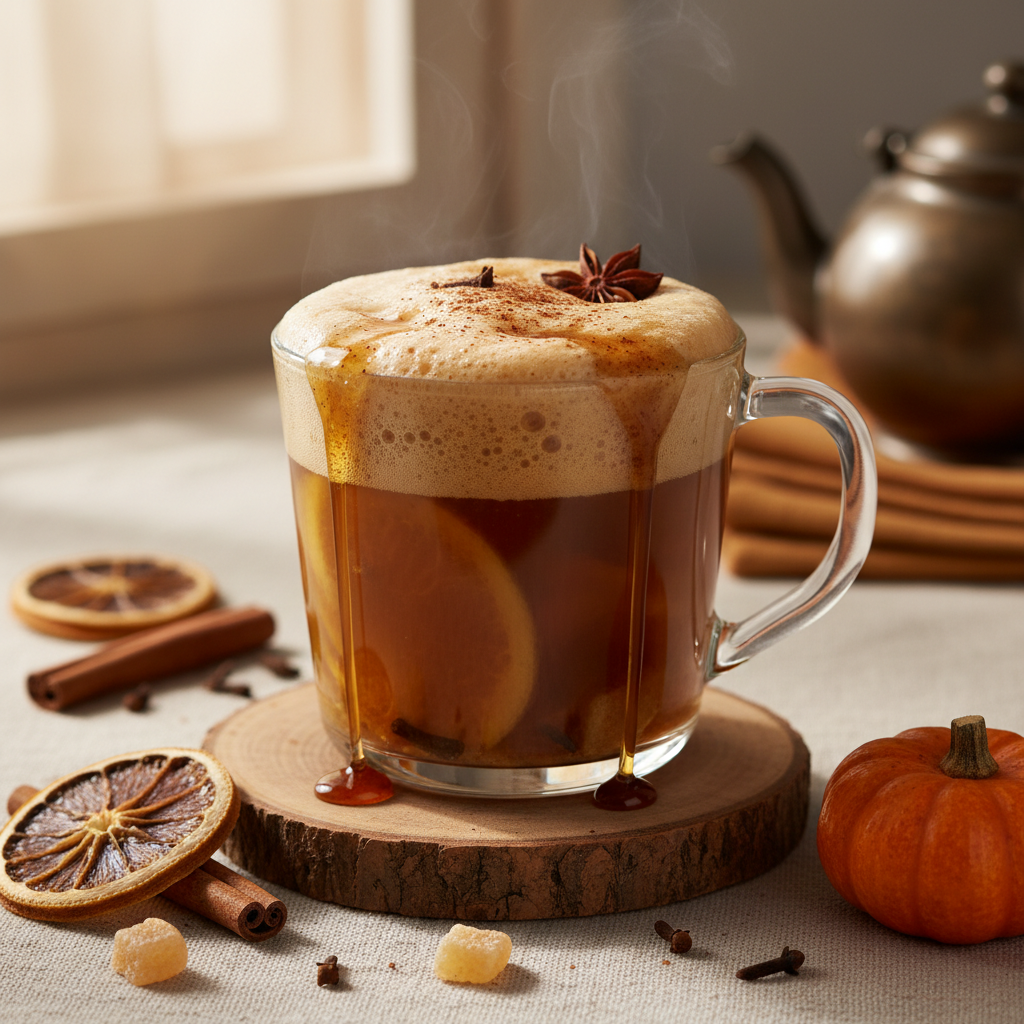 Spiced Pumpkin Tea with Maple Foam - photo 1