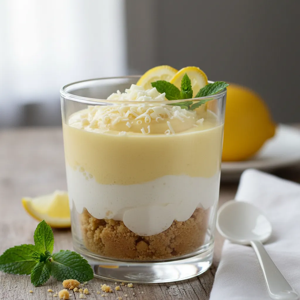 Velvety Cold Lemon Dessert with a Hint of White Chocolate - photo 1