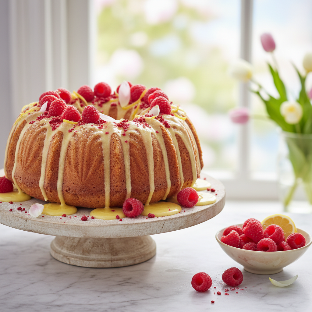Babka Wiosenny Tulipan z Nutą Cytryny i Maliny - zdjęcie 1