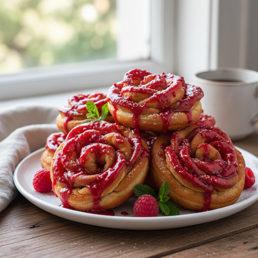 Rose Faworki with Raspberry Icing - photo 1