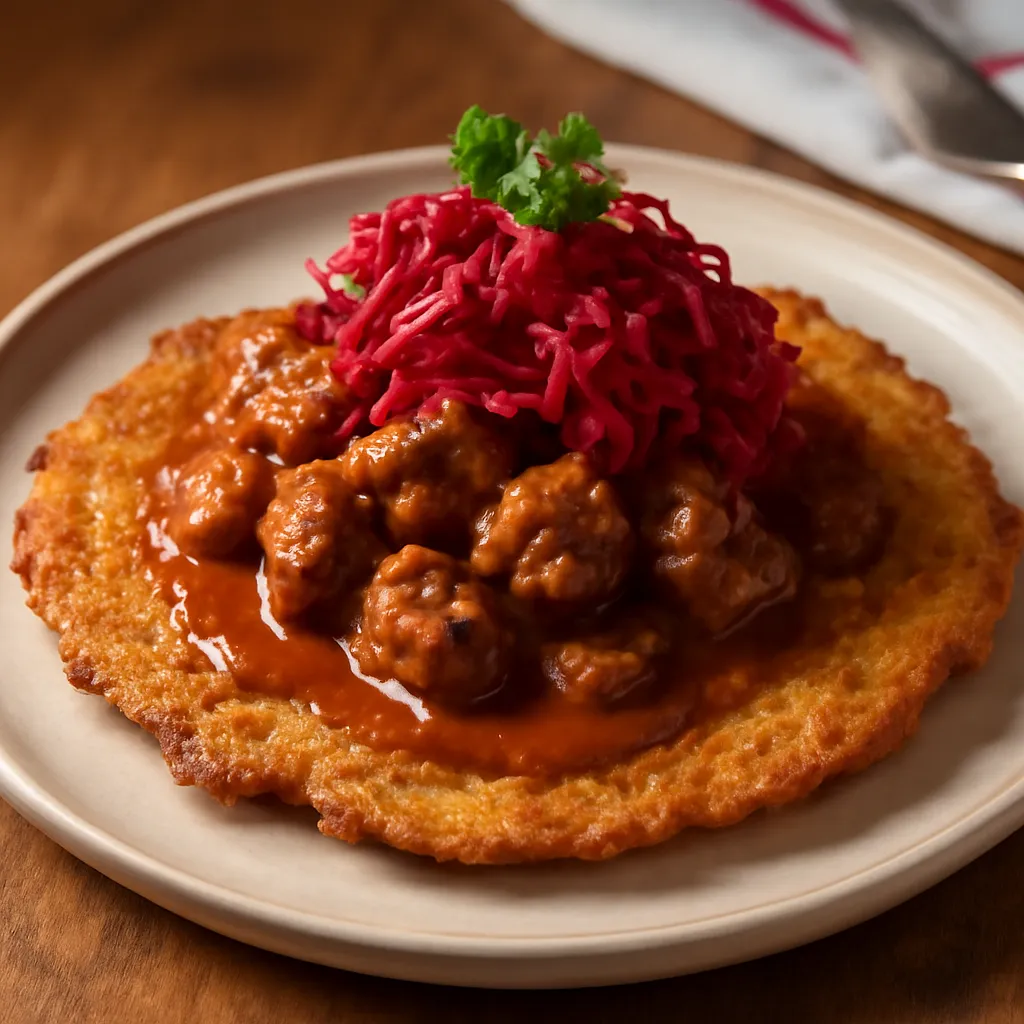 Hungarian Cake with Beef Goulash and Beets - photo 1
