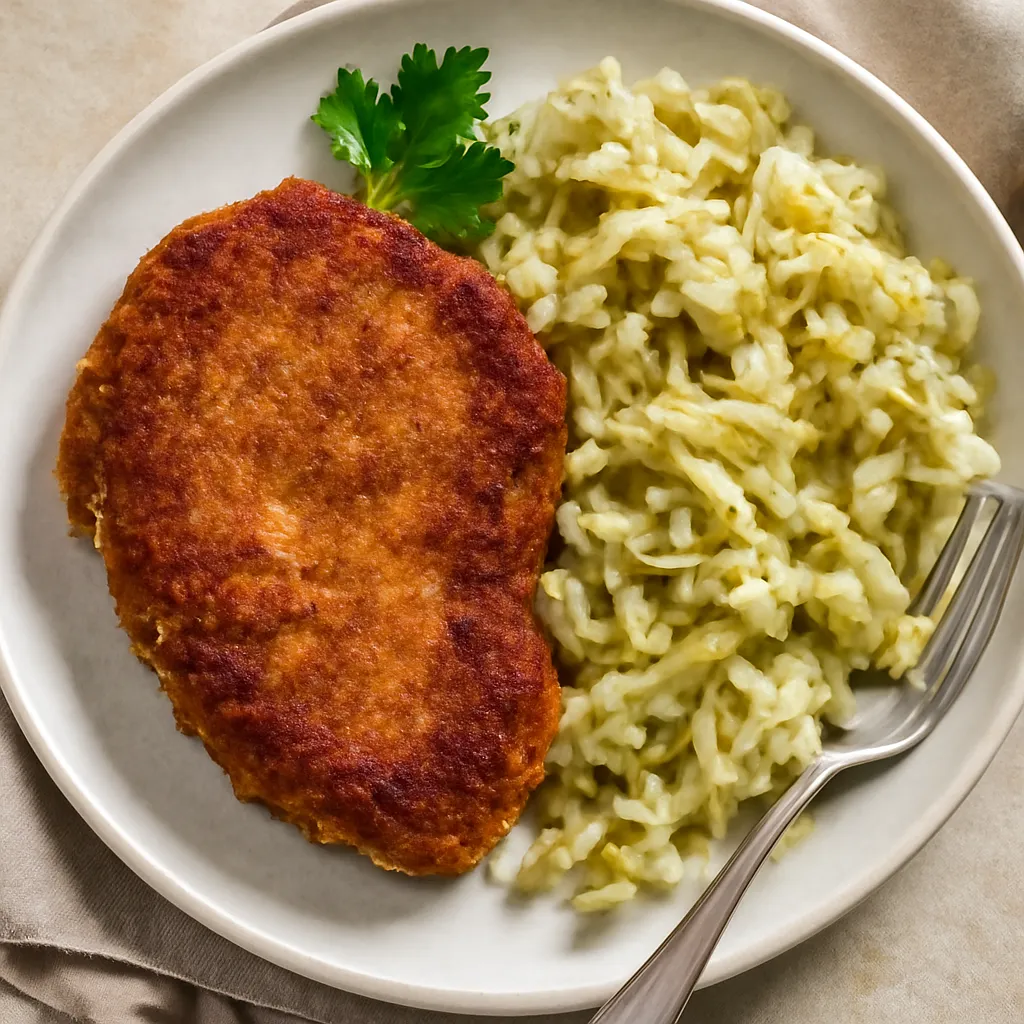 Kotlet schabowy z kapustą zasmażaną - zdjęcie 1