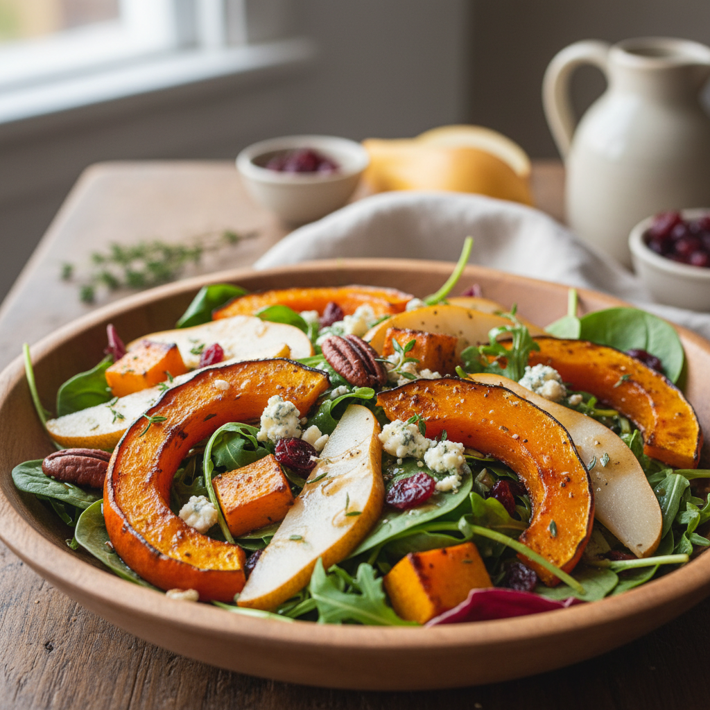 Jesienna Sałatka z Pieczoną Dynią, Gruszką i Serem Pleśniowym - zdjęcie 1