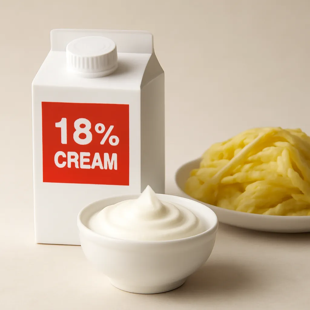 Śmietana 18% (opcjonalnie)