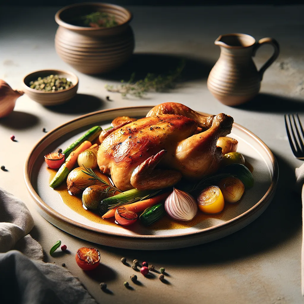 Kurczak pieczony z warzywami - zdjęcie 1