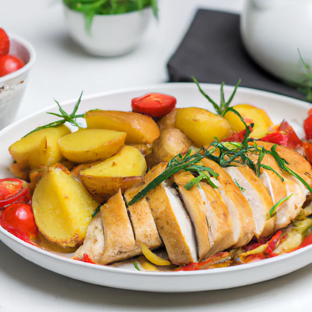 Roasted chicken with vegetables - photo 2