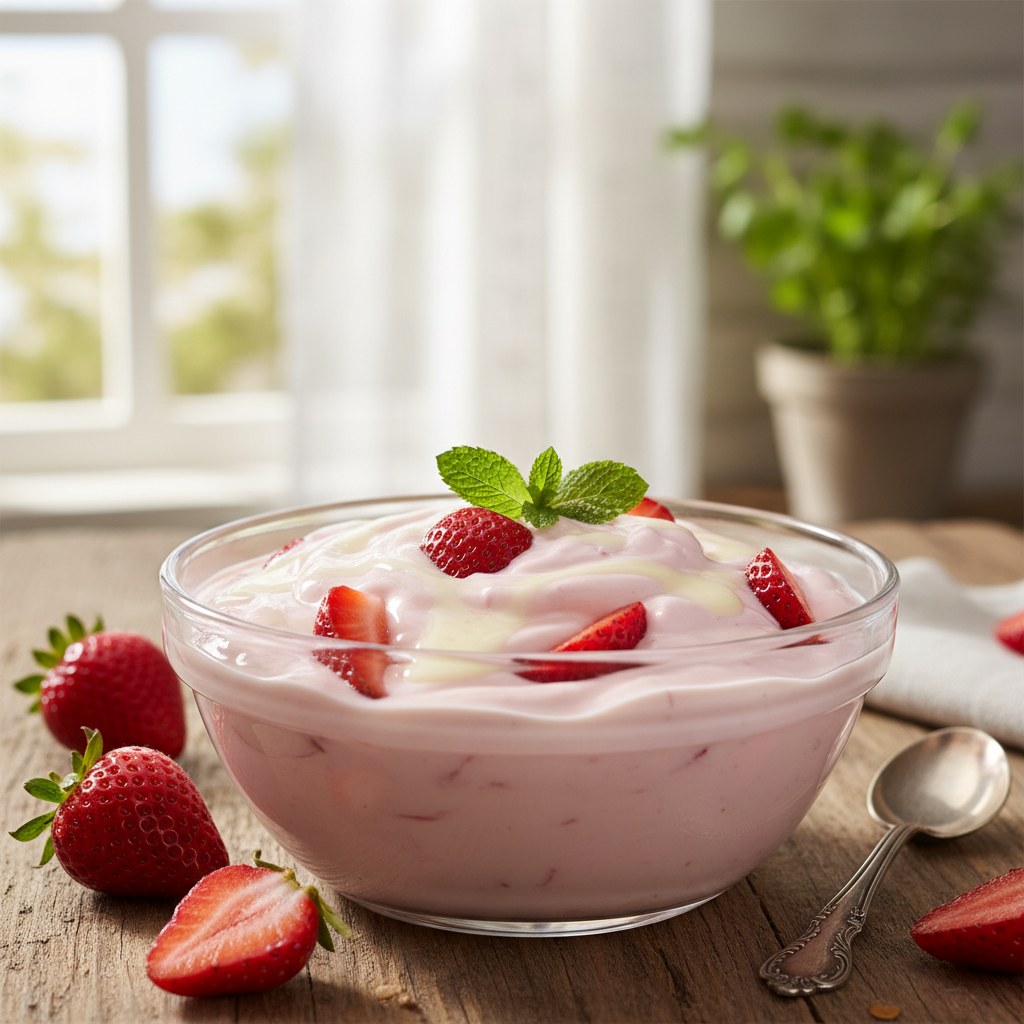 Creamy Strawberry Yogurt with a Hint of Vanilla - photo 1