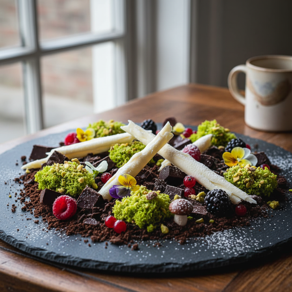 Leśne Runo: Zdekonstruowany Deser Czekoladowo-Pistacjowy - zdjęcie 1