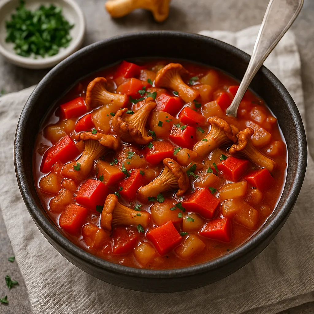 Vegan ratatouille with chanterelles and a smoky note - photo 1