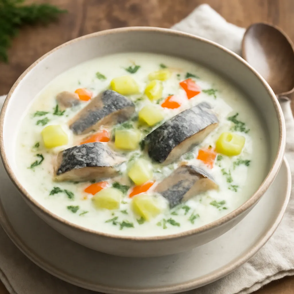 Herring soup with milk - photo 1
