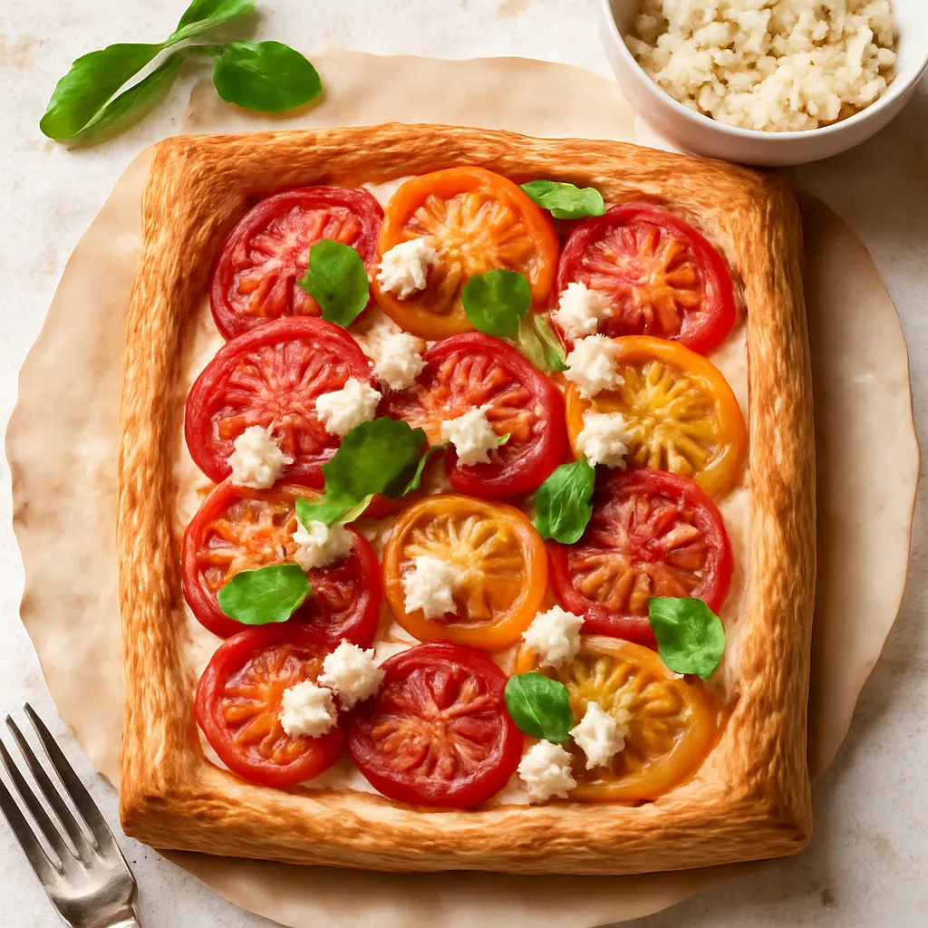 Tarta z pomidorkami i serem feta - zdjęcie 1