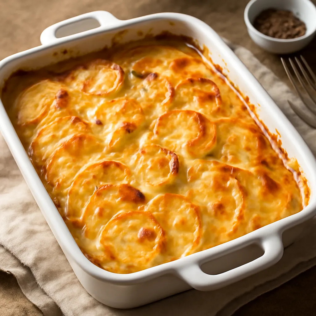 Potato casserole with cheese - photo 1