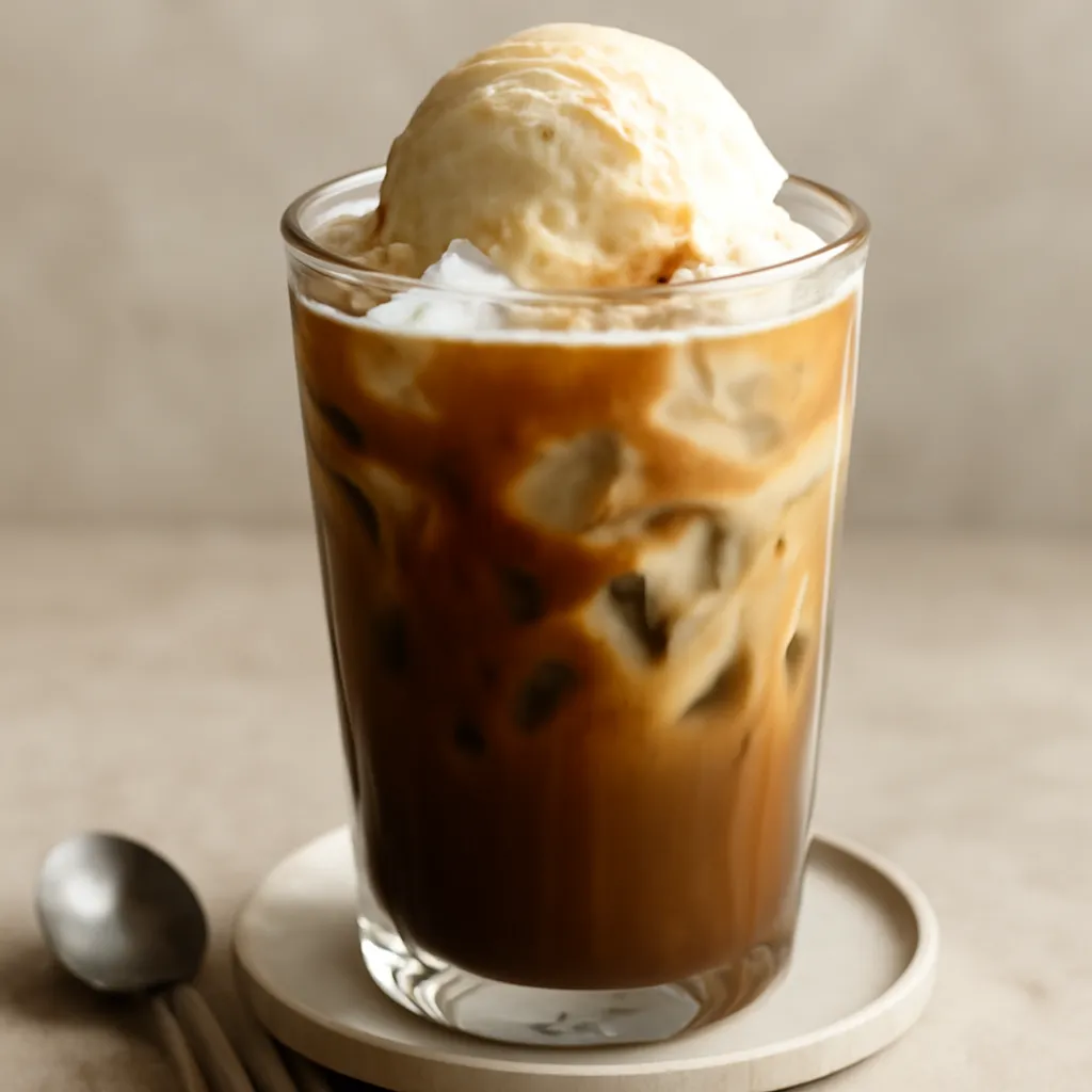 Iced coffee with ice cream - photo 1