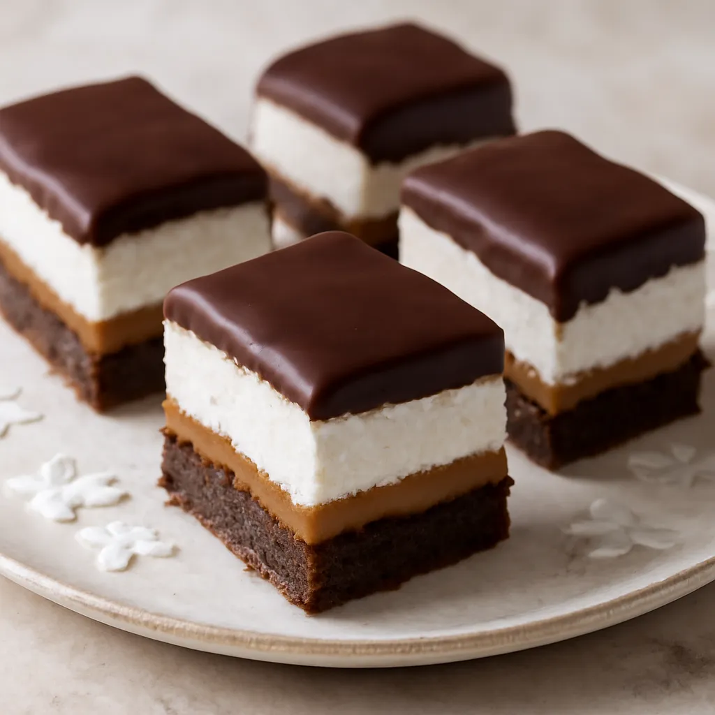 Chocolate-Caramel Bars with Coconut Mousse (Sweet Blog version) - photo 1