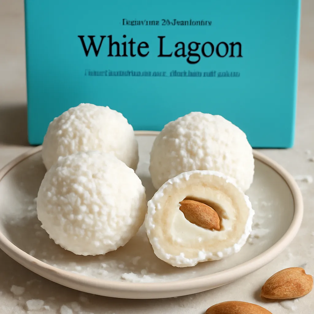 Coconut truffles 'White Lagoon' with almond-white chocolate cream - photo 1