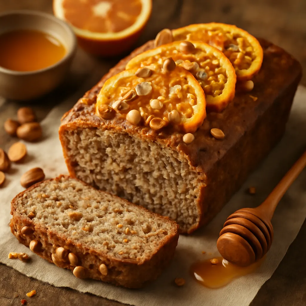 Sweet spelt bread with honey, orange, and nuts - photo 1