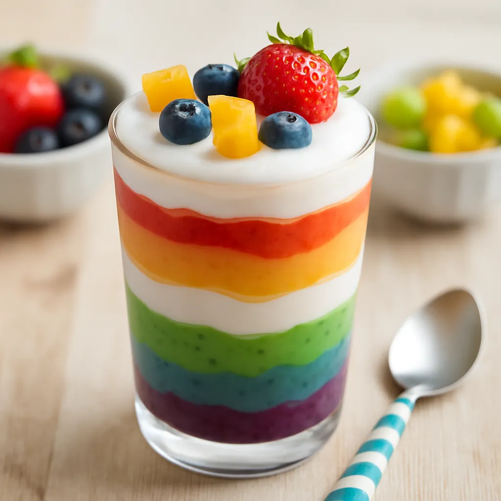 Rainbow Parfait for the Tummy (probiotic dessert for kids) - photo 1