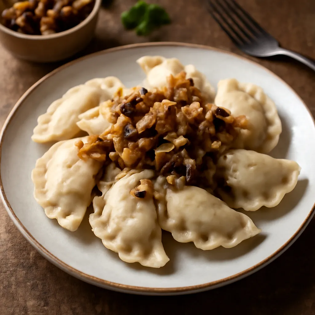 Dumplings with cabbage and mushrooms - photo 1