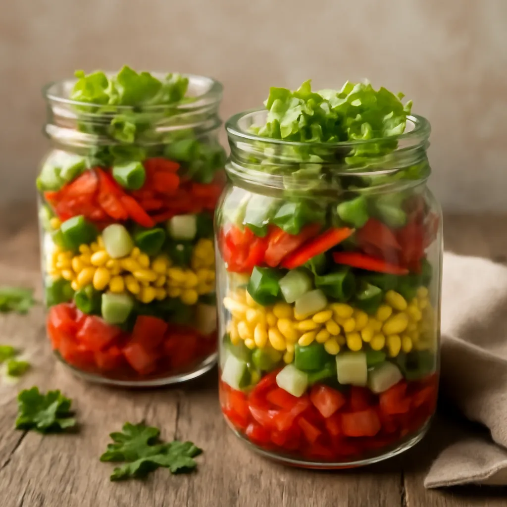 Vegetable Salad in Jars - photo 1