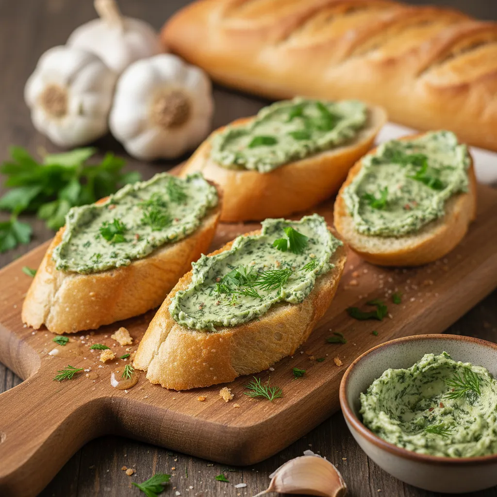 Bagietki czosnkowe z masłem ziołowym - zdjęcie 1