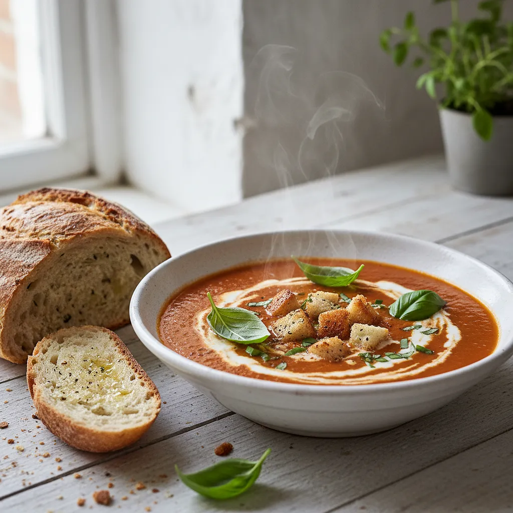 Aksamitny krem z pieczonych pomidorów z nutą świeżej bazylii - photo 1