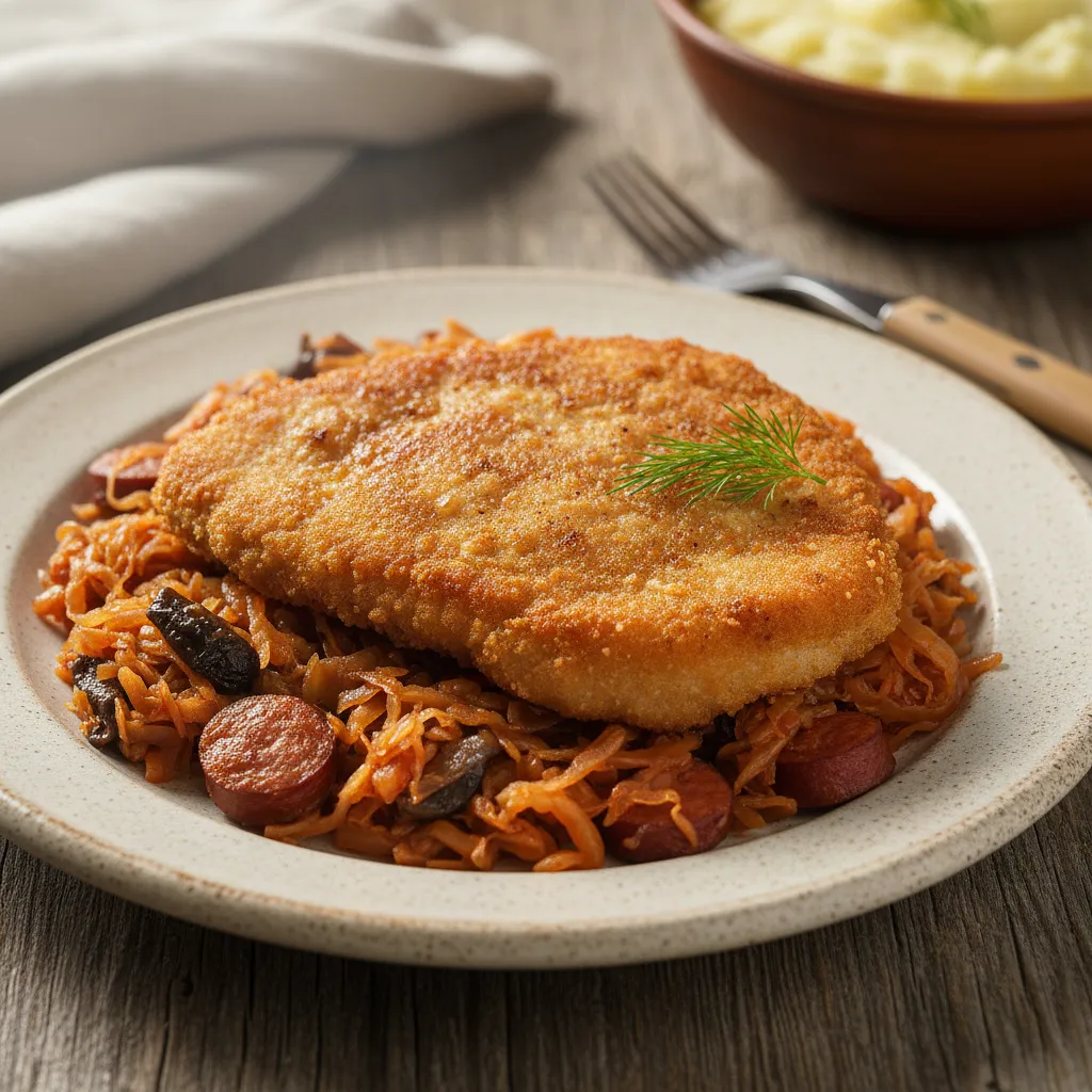 Tradycyjny Kotlet Schabowy z Zasmażaną Kapustą - photo 1
