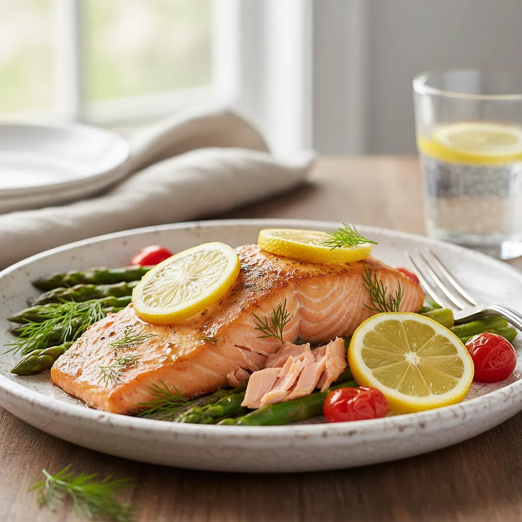 Pieczony łosoś z cytryną i koperkiem - photo 1