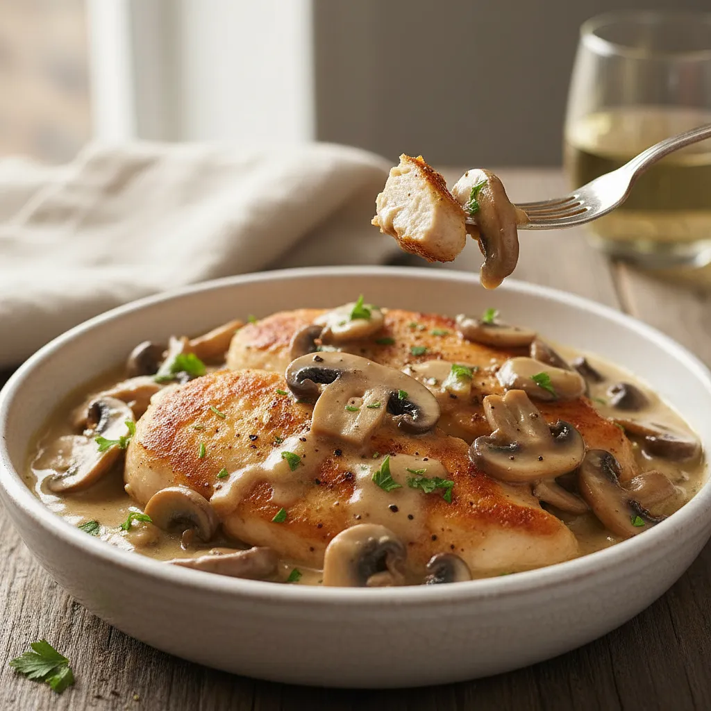Kurczak w sosie śmietanowym z grzybami - photo 1