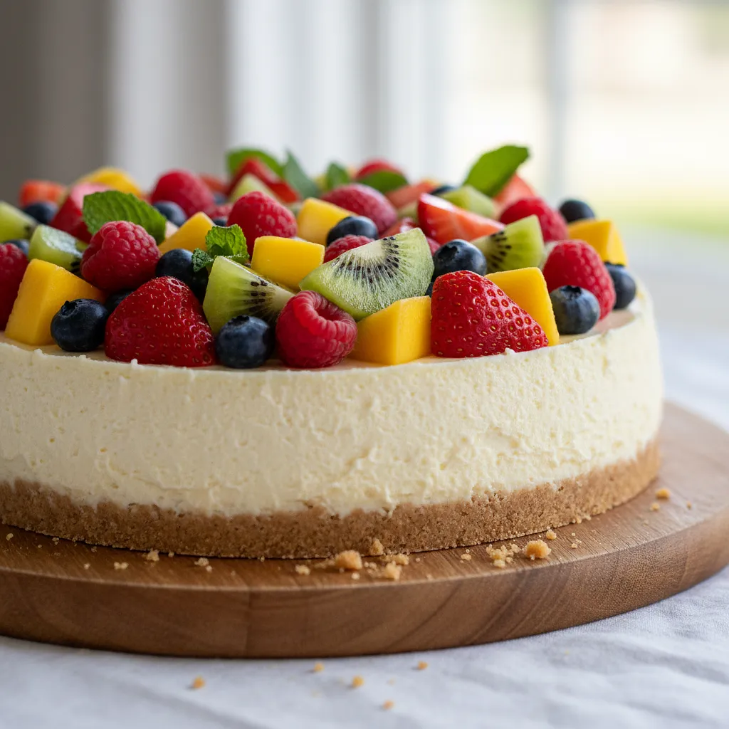 Sernik na zimno z owocami - photo 1