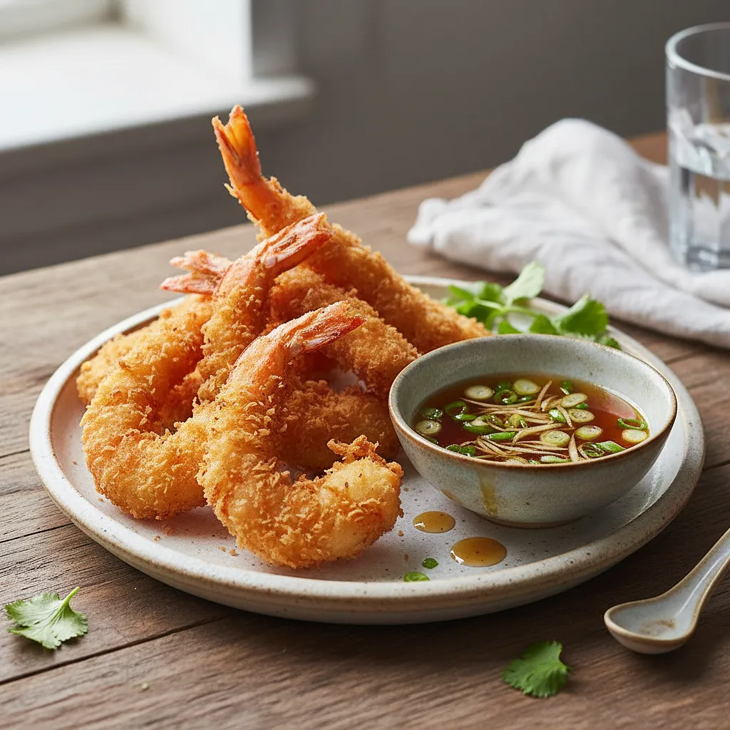 Krewetki w tempurze z sosem sojowo-imbirowym - zdjęcie 1