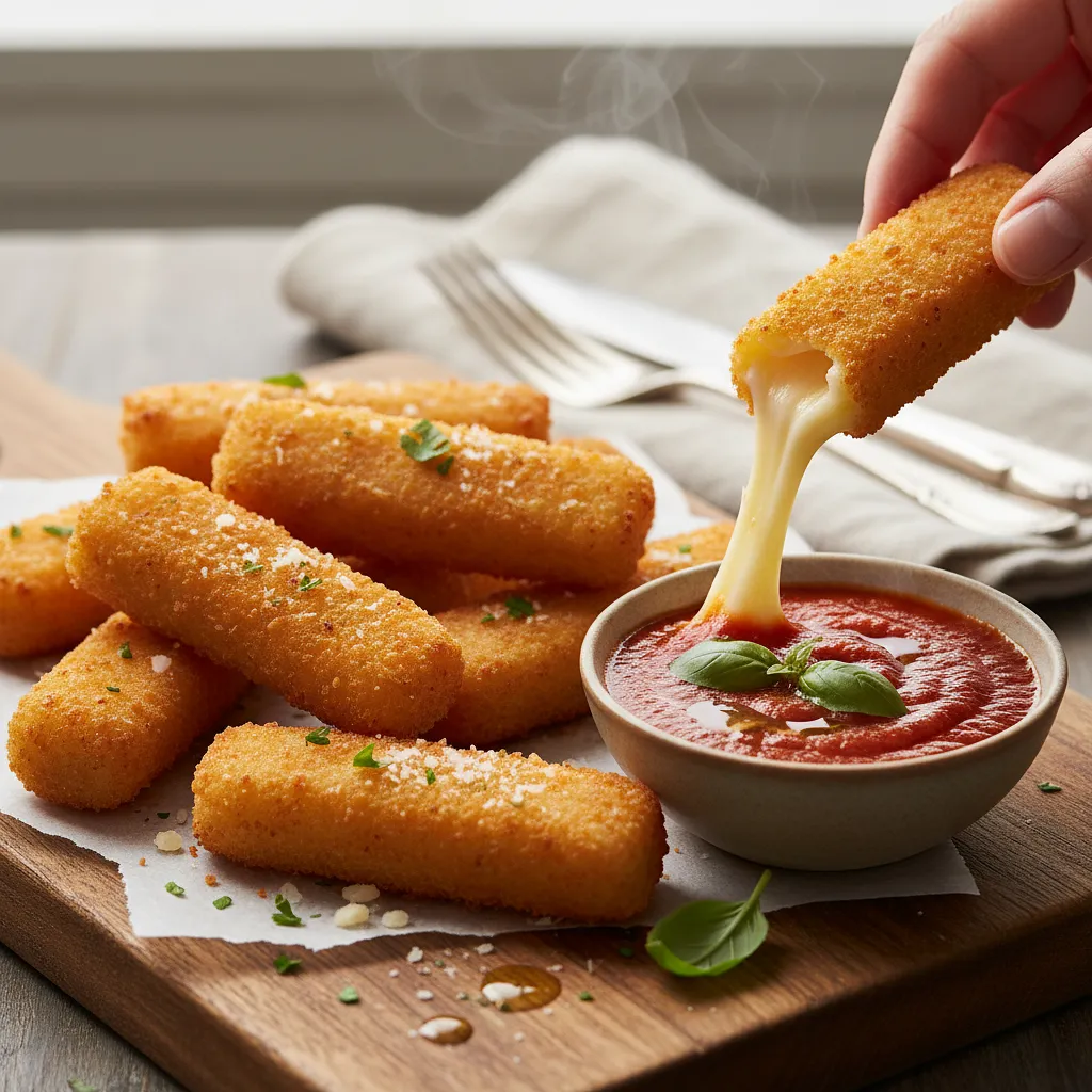 Chrupiące paluszki serowe z sosem pomidorowym - zdjęcie 1