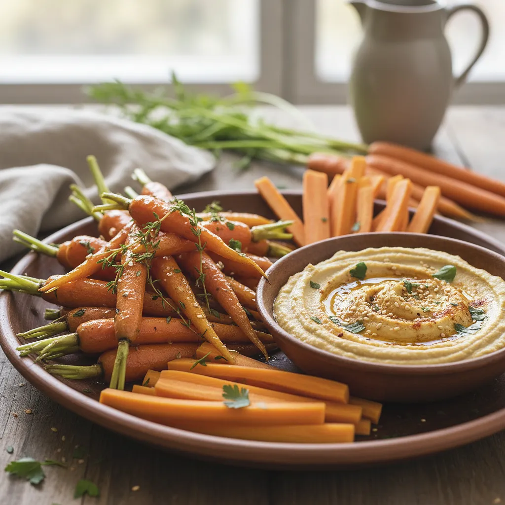 Marchewki z domowym hummusem - zdjęcie 1