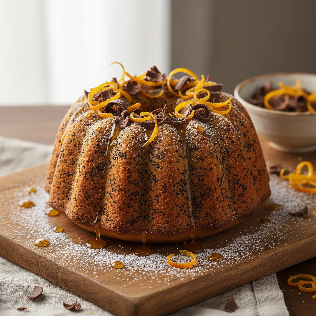Velvety Japanese Poppy Seed Cake with a Hint of Orange and Chocolate - photo 1