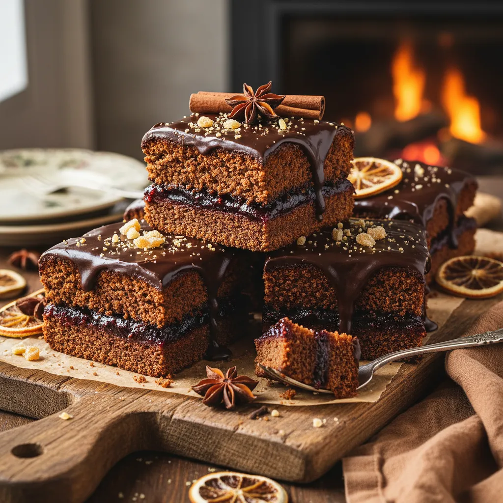 Old-Polish Spiced Gingerbread with Plum Jam and Chocolate - photo 1