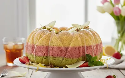 Spring Tulip Cake with Three Flavors