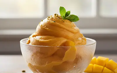 Kremowy Sorbet Mango z Jednego Składnika