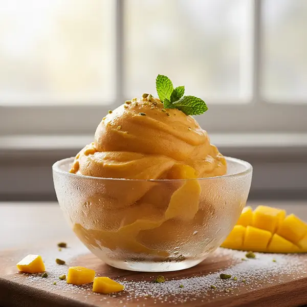 Creamy Mango Sorbet with One Ingredient
