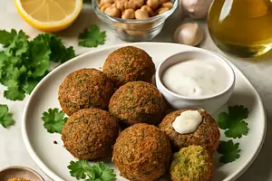 Falafel with tahini sauce