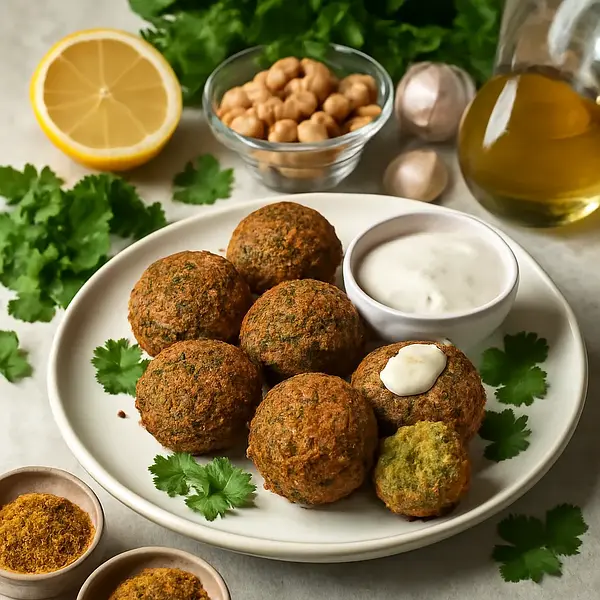 Falafel with tahini sauce