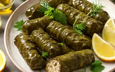 Dolma - stuffed grape leaves