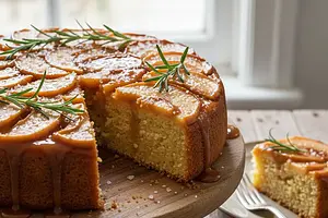 Caramel Apple Tart Upside Down with Rosemary and Sea Salt