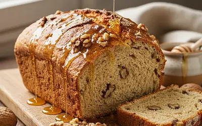 Sweet Spelt Bread with Honey and Walnuts