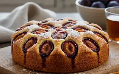 Quick Plum Yeast Cake 'Kiss of Summer'