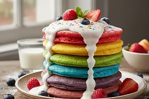 Rainbow Yogurt Pancakes 'Healthy Tummy'