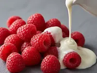 Fresh raspberries